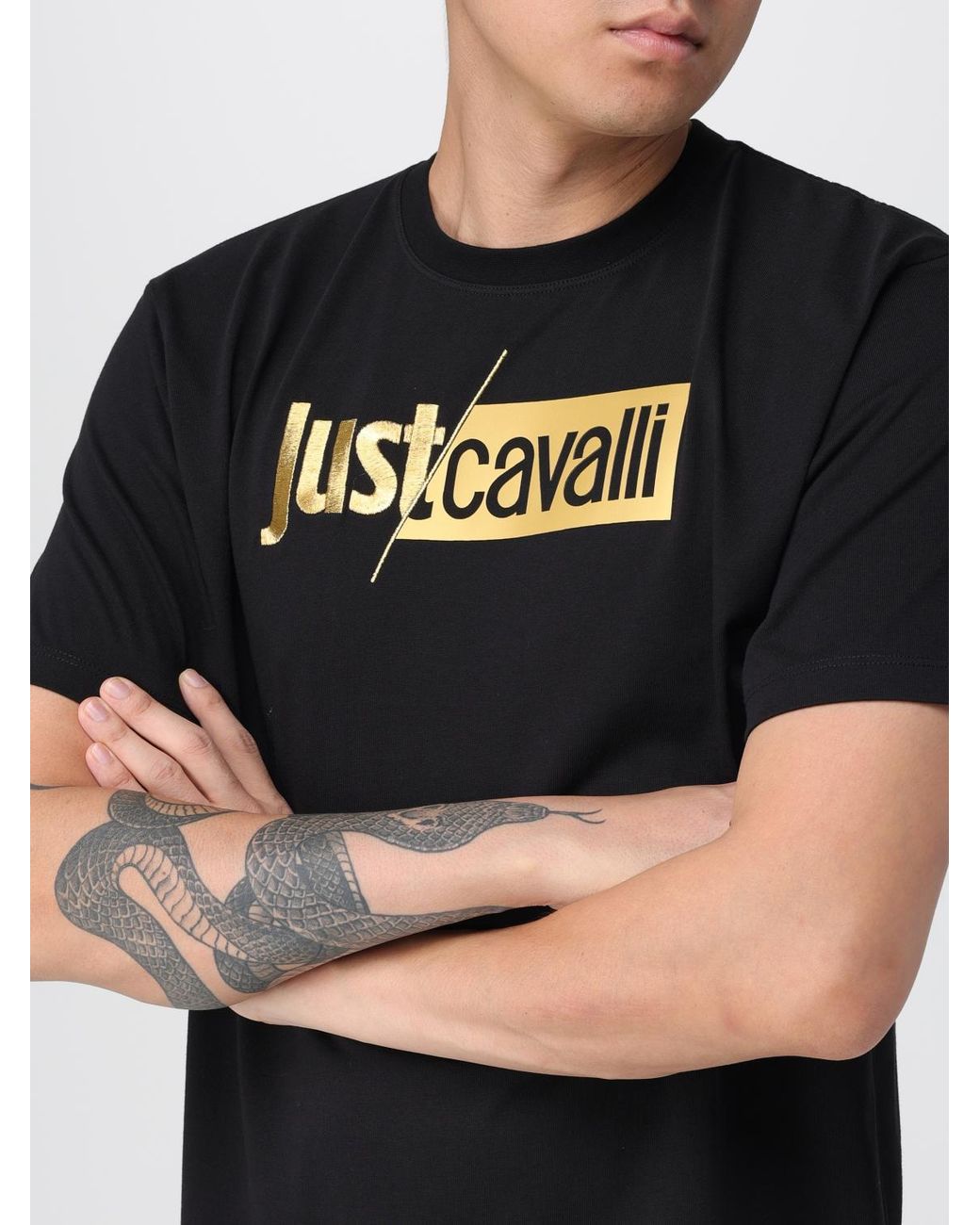 Just Cavalli Black T-Shirt for men