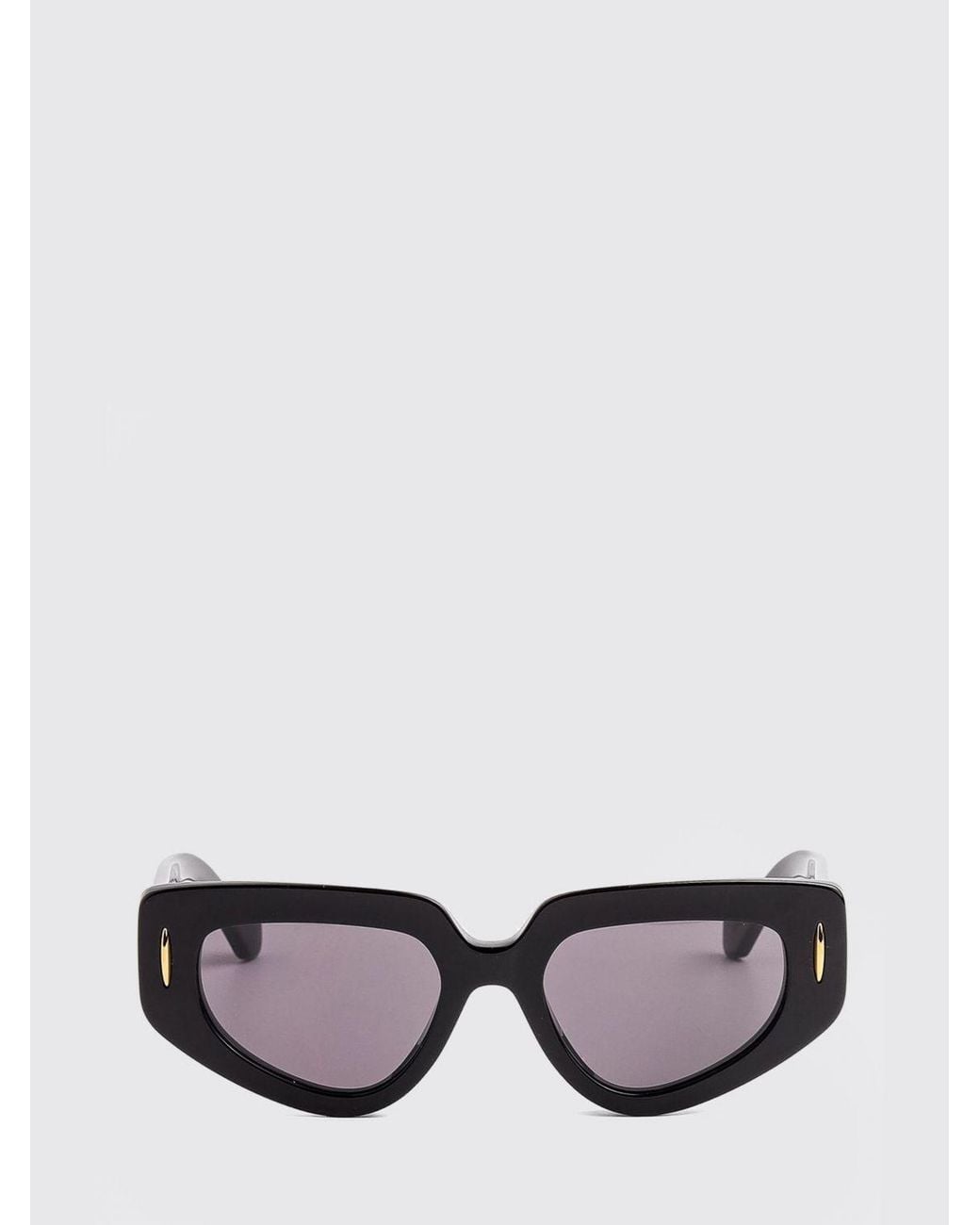 Loewe Gray Anagram Flared Cat-Eye Acetate Sunglasses With Contrast Logo
