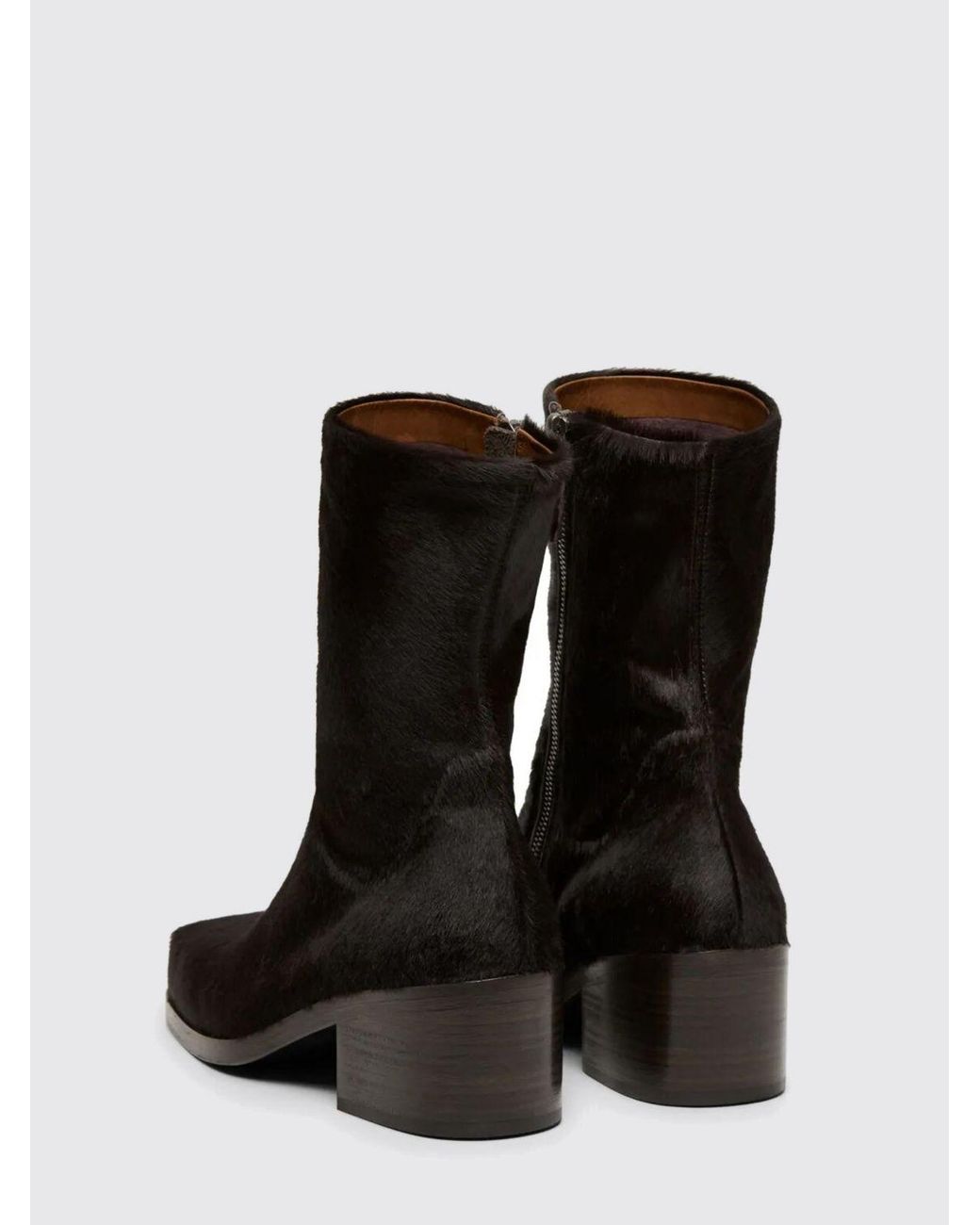 Marsèll Black Cassello Pony Hair Ankle Boots
