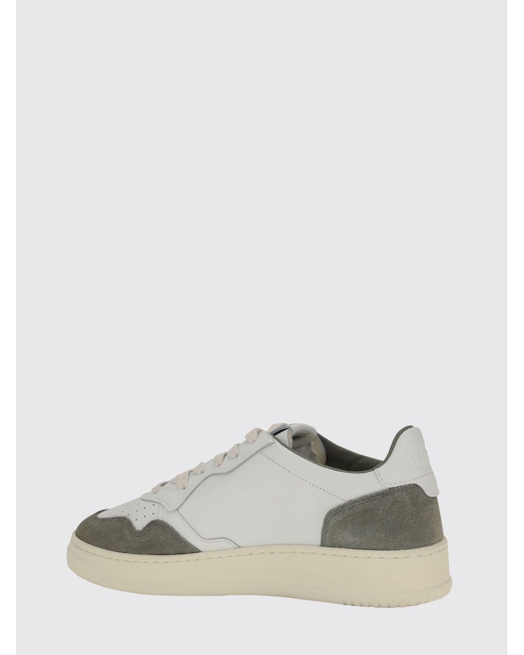 Autry White Suede Logo Details Low-Top Sneakers for men