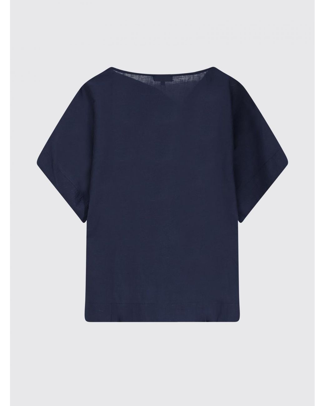 Soeur Blue Cotton And Linen T-Shirt