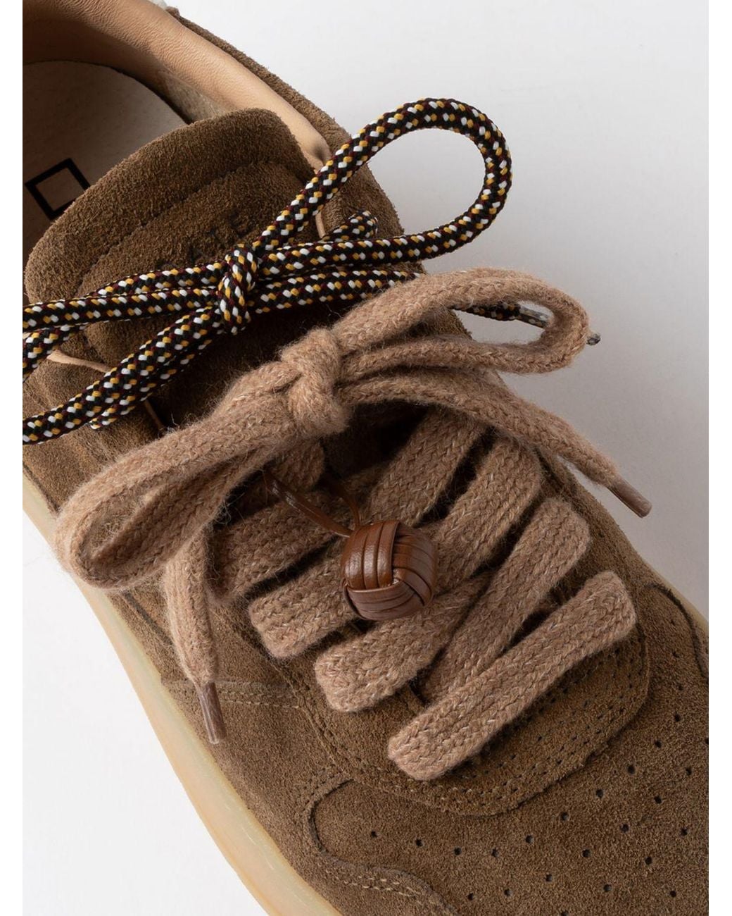 Date Brown Court 2.0 Suede Trainers With Perforated Toe for men