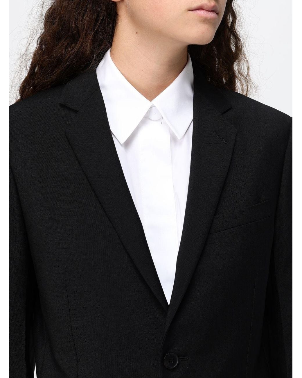 Fendi Black Cropped Single-Breasted Mohair And Virgin Wool Blazer