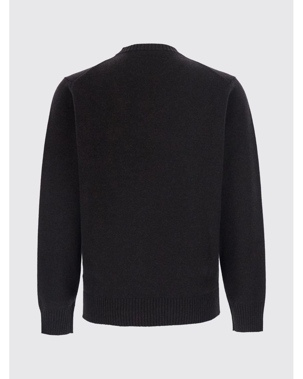 Kangra Blue Wool And Cashmere Blend Crewneck Sweater With Ribbed Trims for men