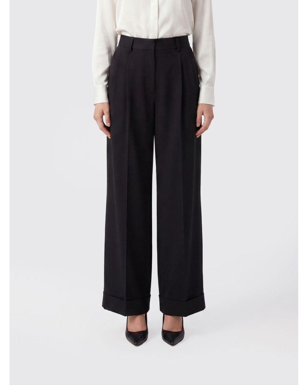 Junya Watanabe Black Wool Blend Palazzo Trousers