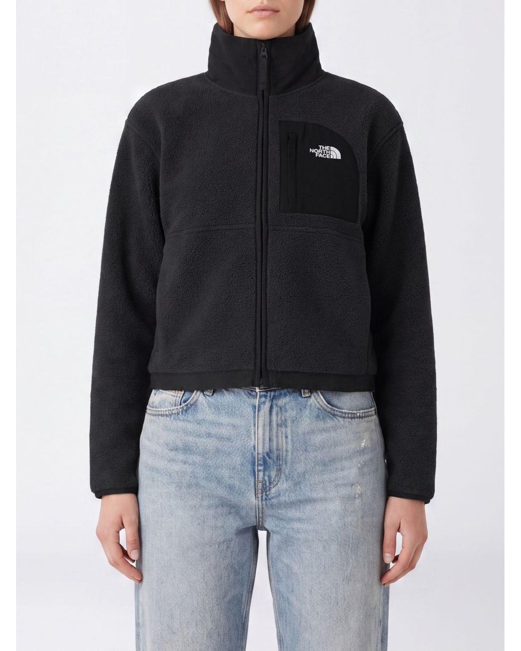 The North Face Black Yumiori Off-Peak High-Neck Fleece Jacket With Contrast Logo