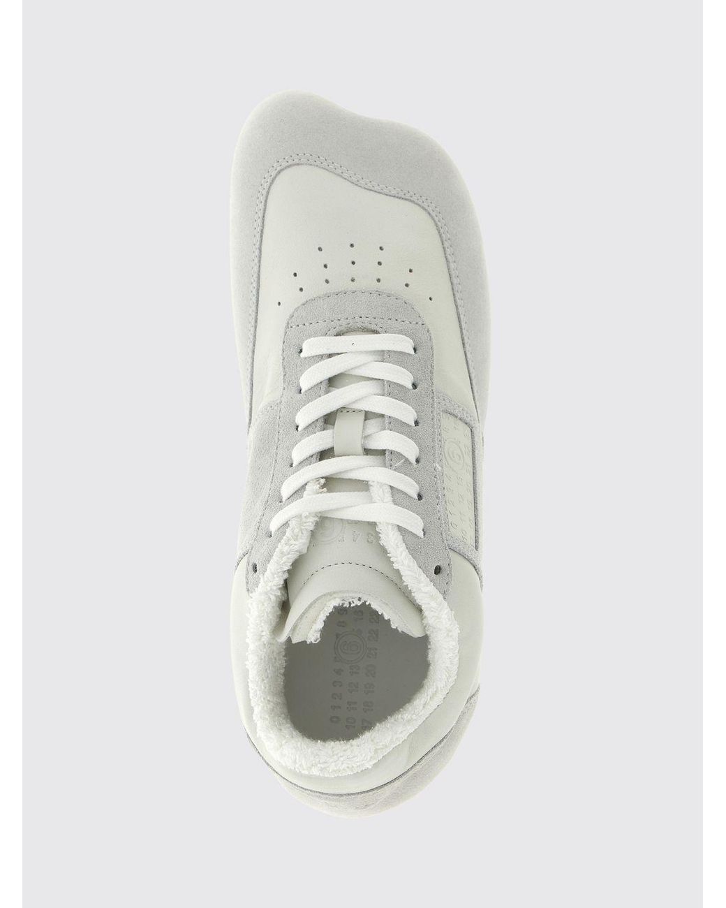 MM6 by Maison Margiela White Anatomic Leather Sneakers for men