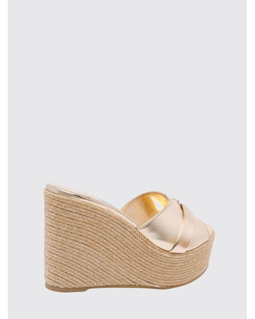 Jimmy Choo Natural Leda High Wedge Sandals