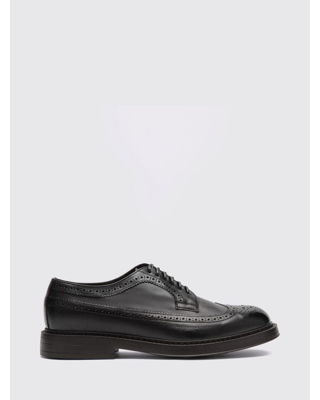 Doucal's Derby-Schuhe Aus Glattleder Mit Wingtip-Brogue-Muster in White für Herren