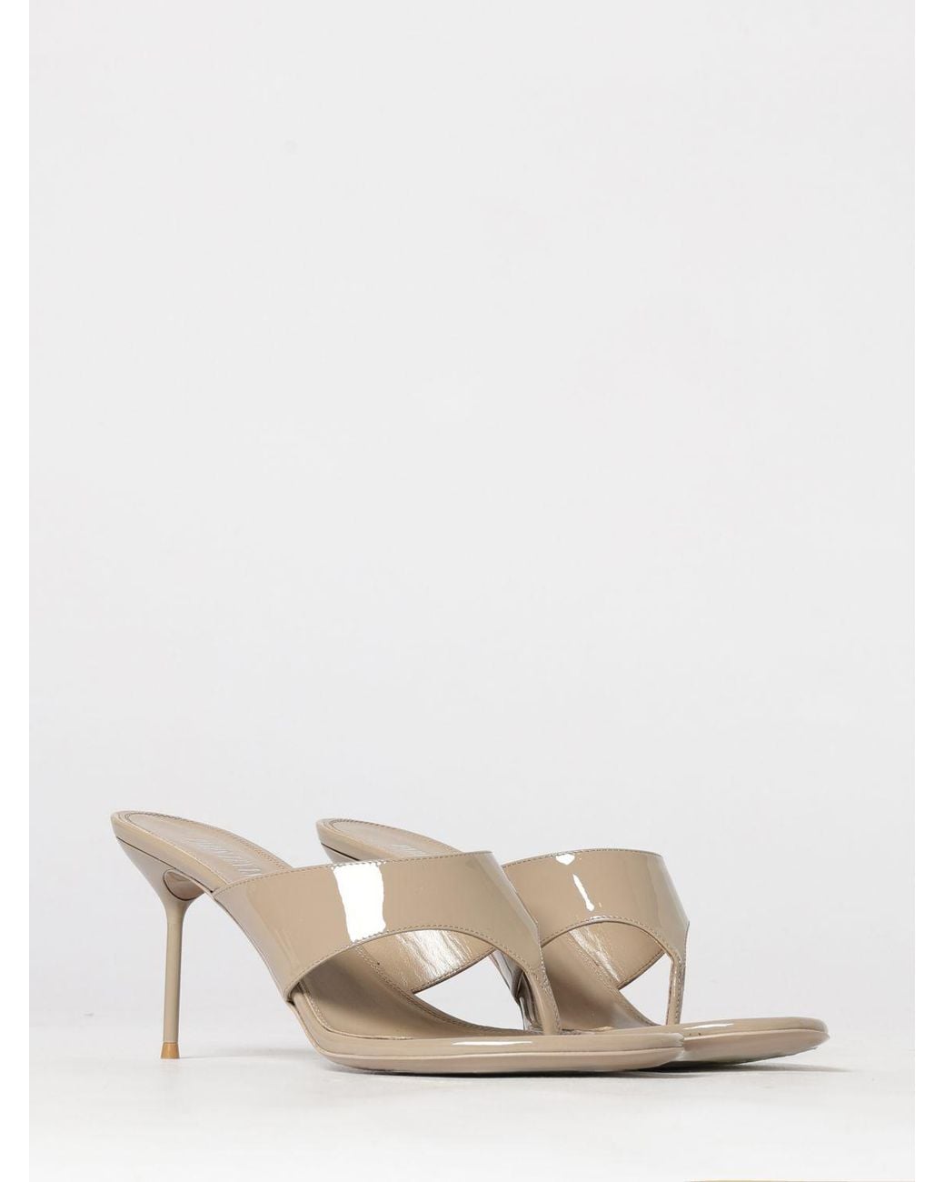 Paris Texas Natural Lidia Patent Leather Mules