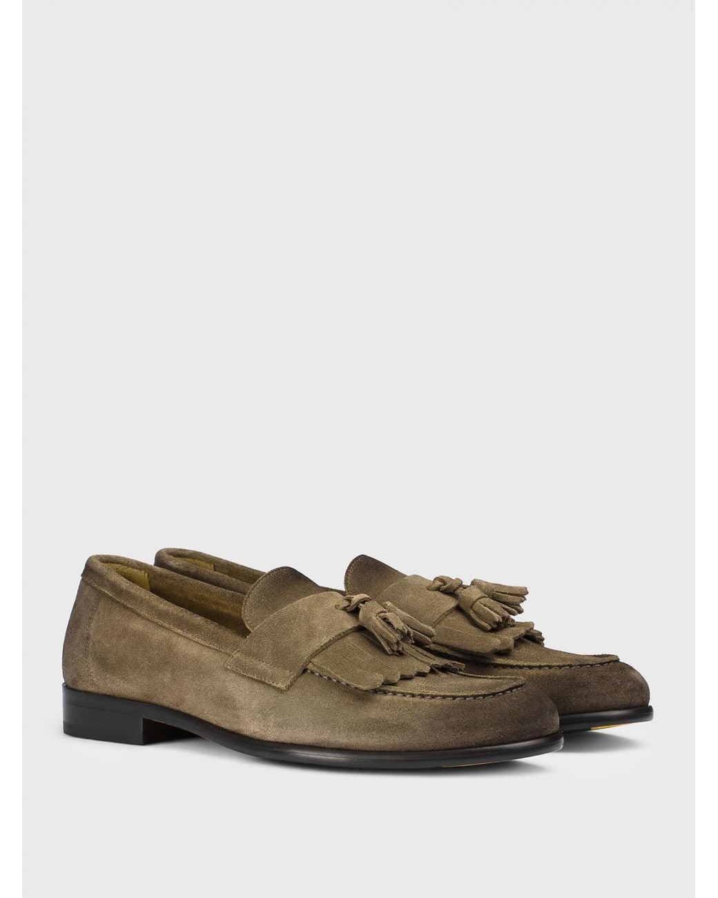Doucal's Multicolor Suede Loafers With Fringes And Tassels for men