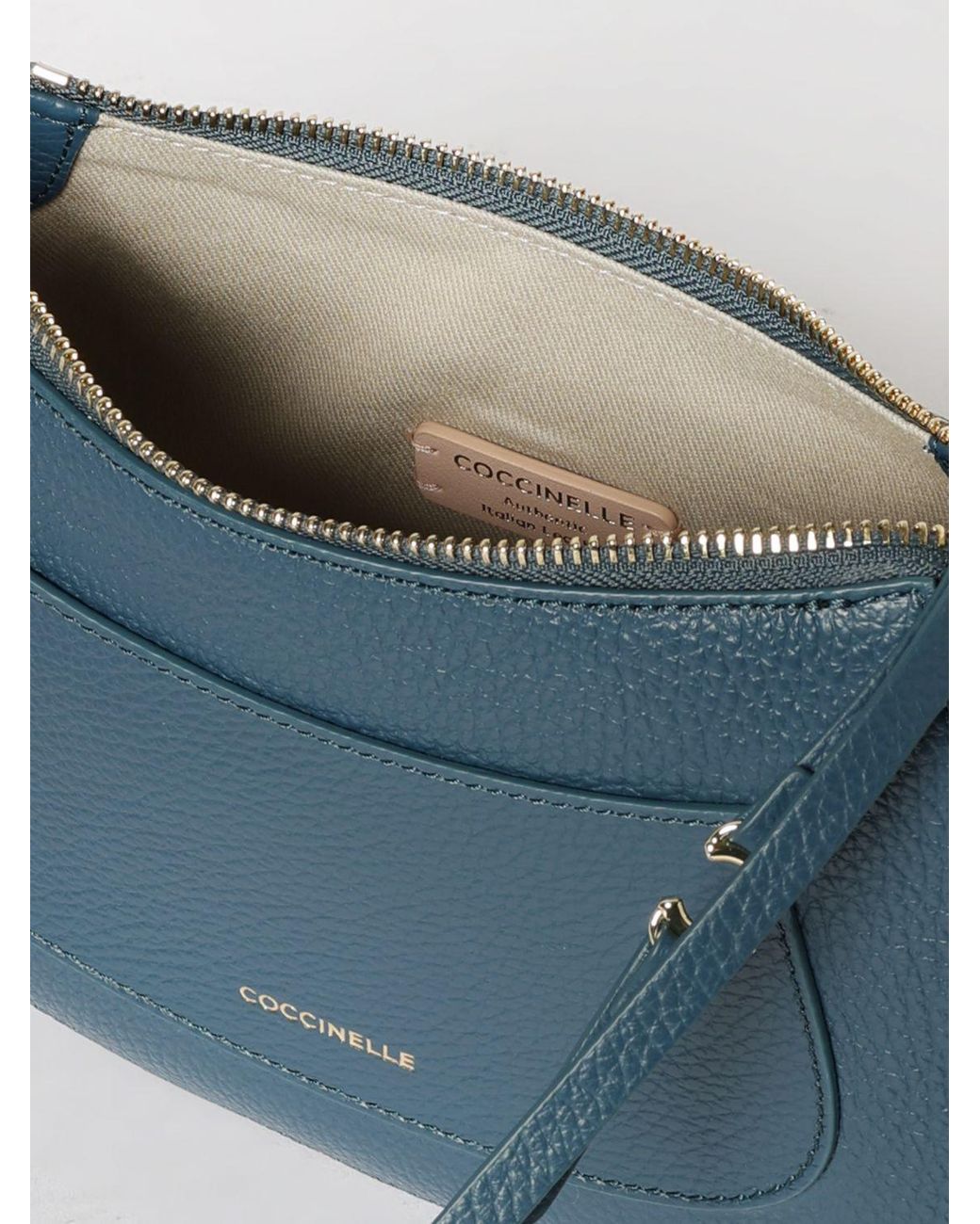 Coccinelle Blue C-Easy Grained Leather Bag