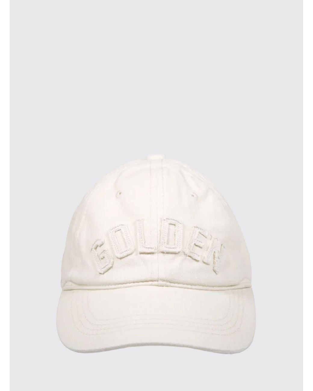 Golden Goose Deluxe Brand Natural Cotton Baseball Cap With Rigid Visor And Embroidered Logo