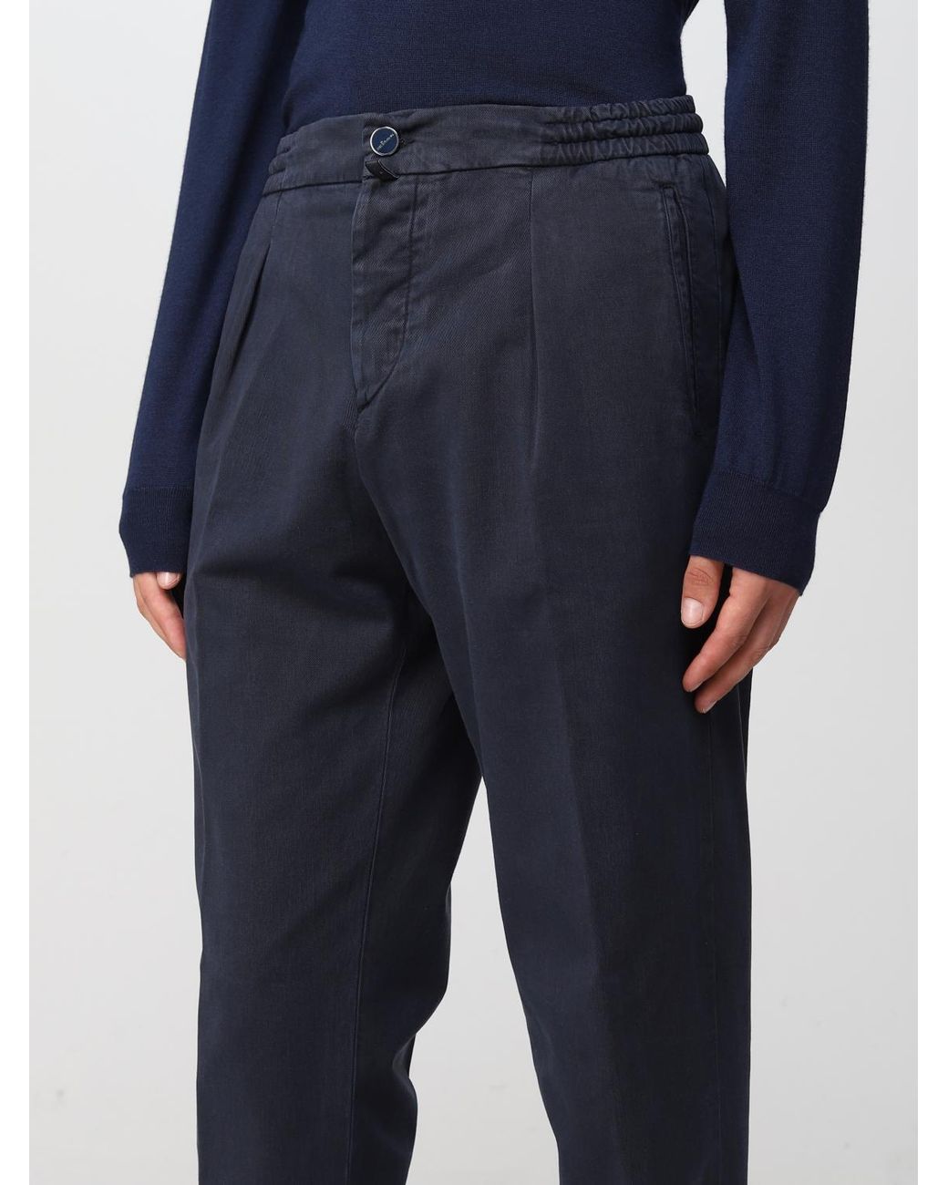 Kiton Blue Trousers for men