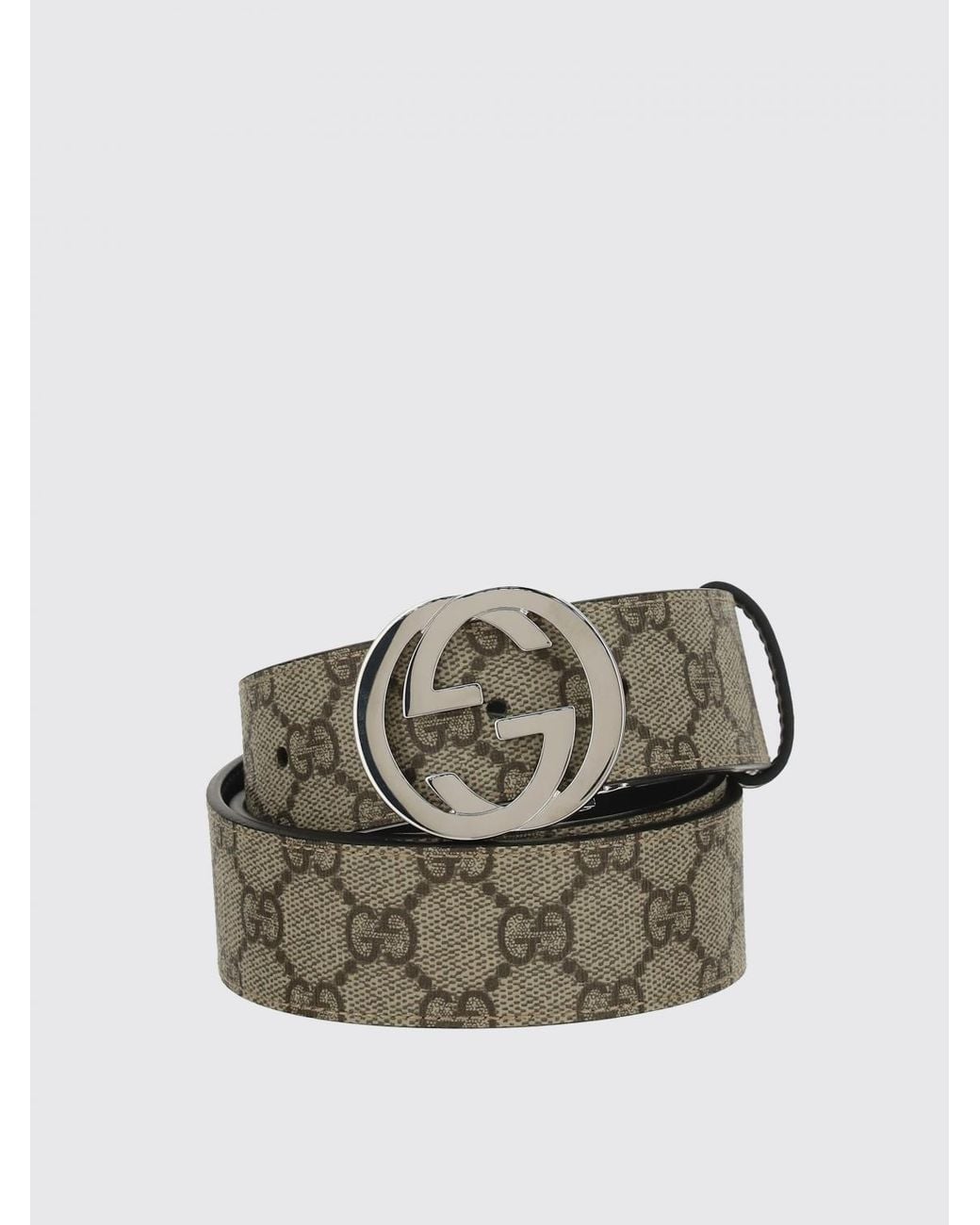 Gucci Wendegürtel Aus Beschichtetem Gg Supreme Stoff in Brown für Herren