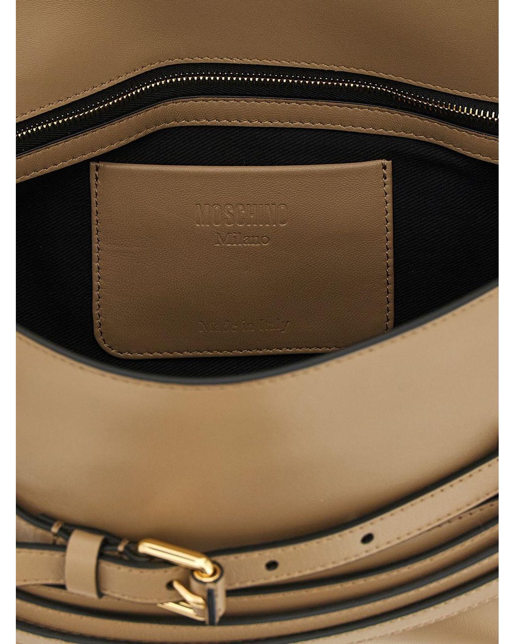 Moschino Couture White Tie Me Nappa Leather Bag