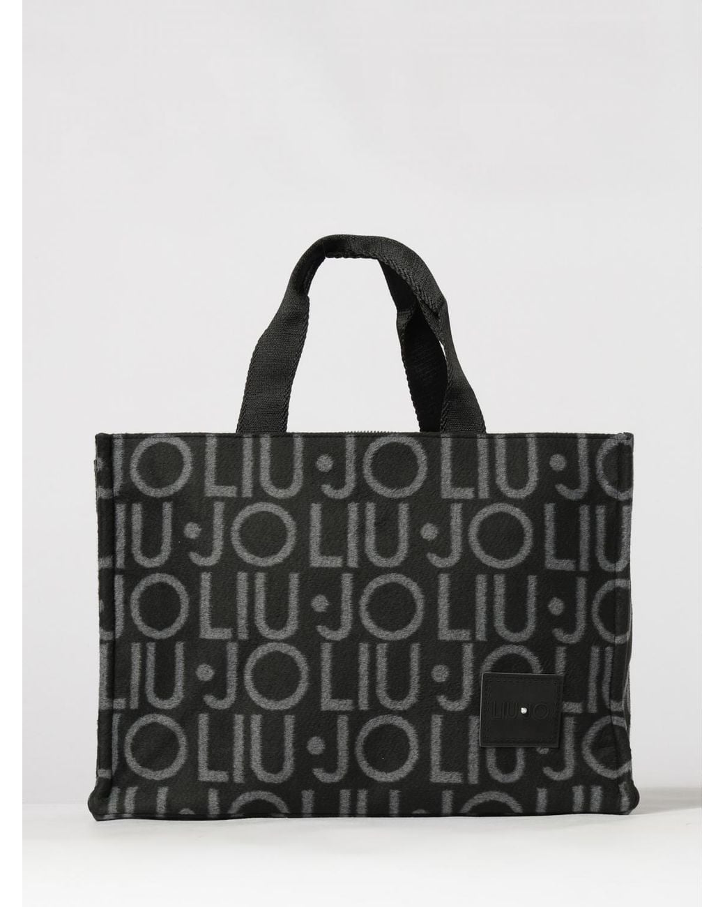 Liu Jo Black Tote Bag With Double Handle, Zip Closure And Adjustable Shoulder Strap