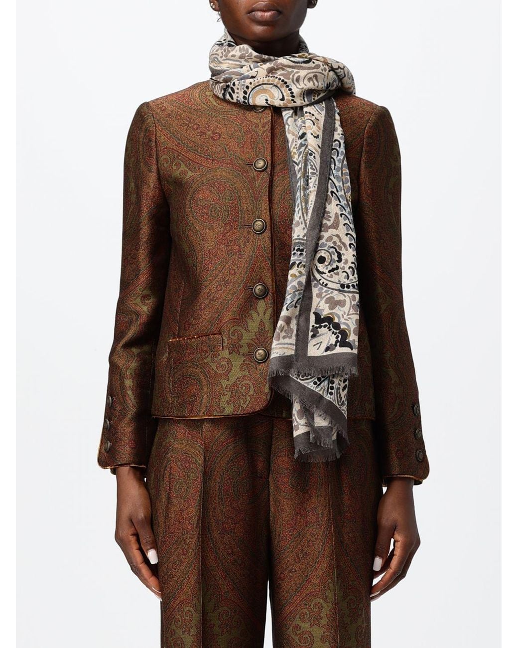 Etro Gray Scarf