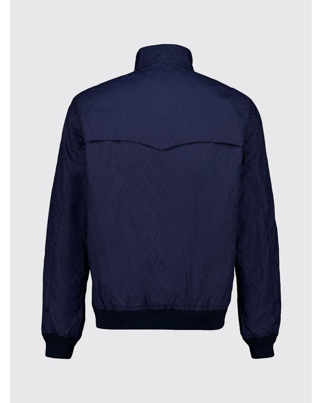 Valentino Blue Padded Cotton Bomber Jacket With High Collar And Vlogo Signature for men
