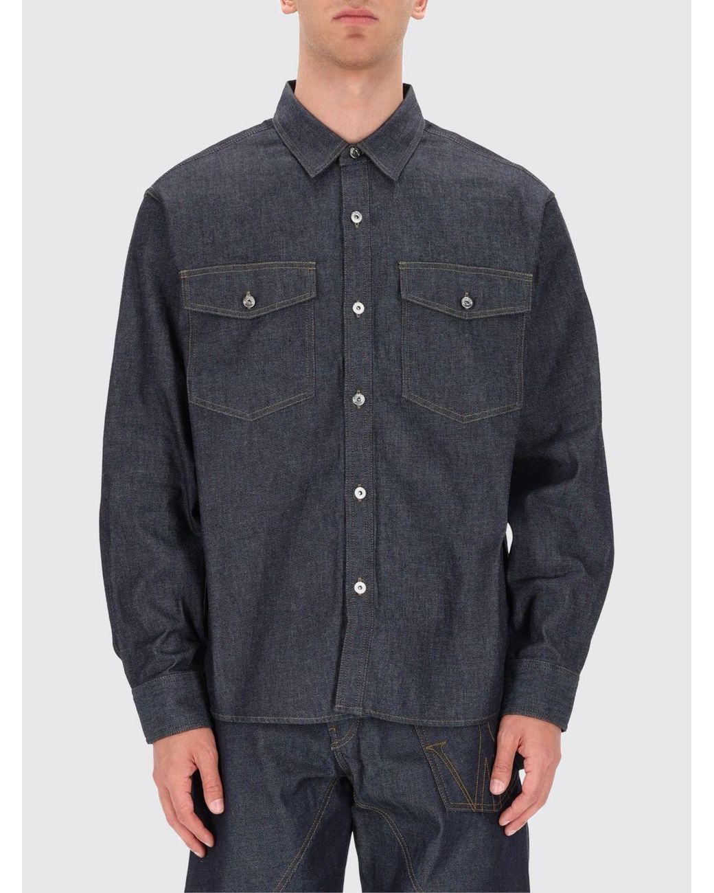 J.W. Anderson Blue Cotton Casual Shirt for men