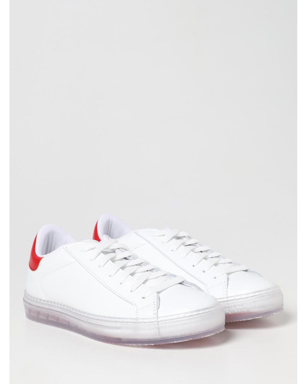Kiton Leather Sneakers Translucent Sole in White für Herren
