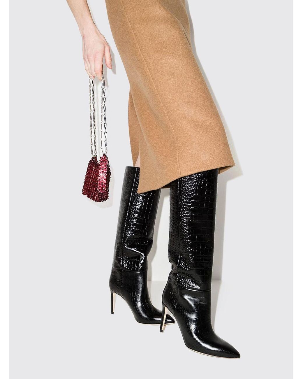 Paris Texas Black Knee-High Boots