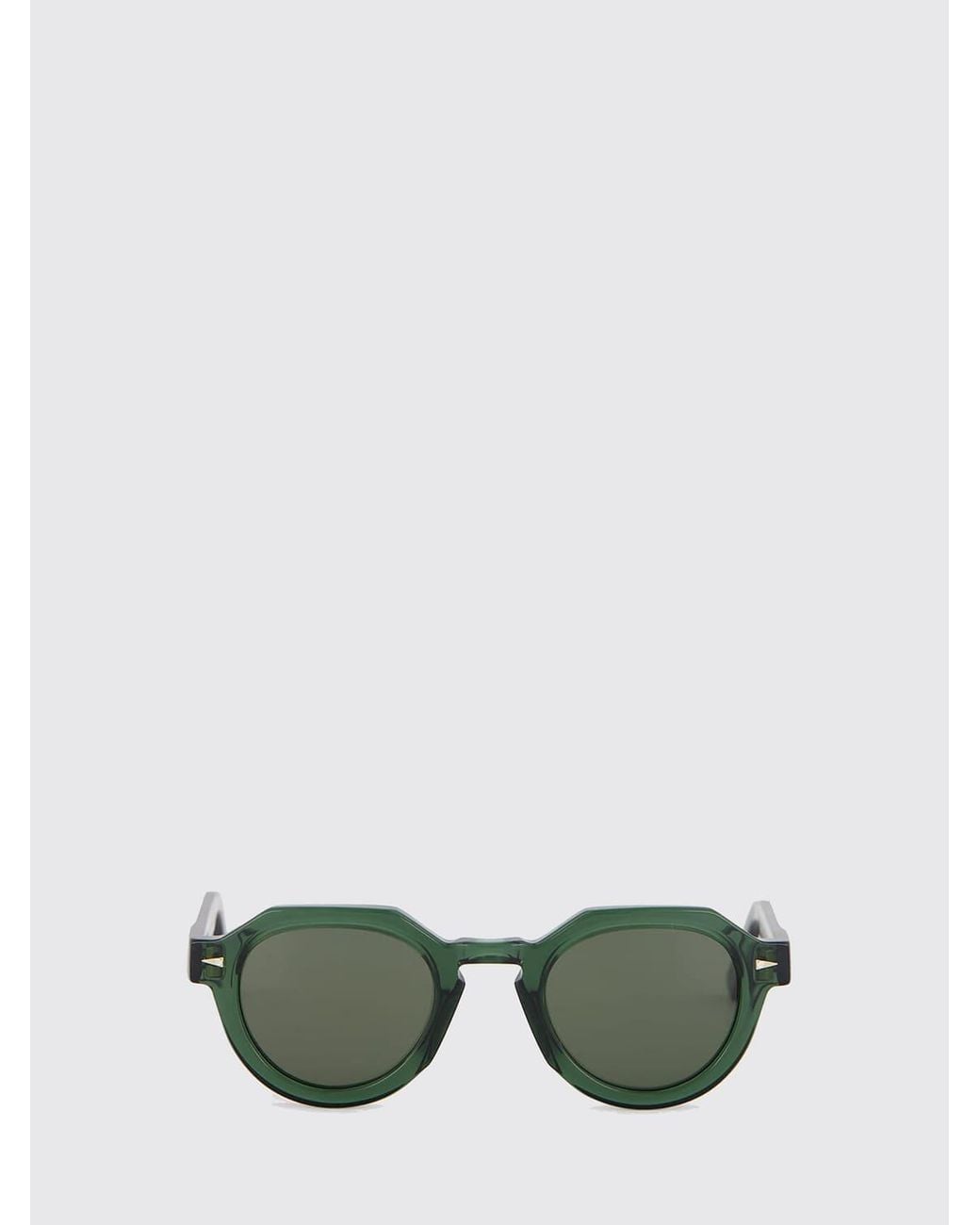 Ahlem Green Grenelle Rounded Acetate Sunglasses With Gradient Lenses