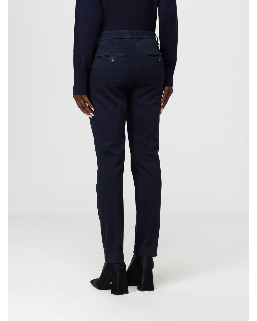 Mason's Blue Stretch Cotton Slim Fit Trousers