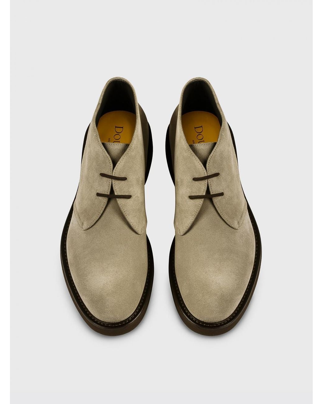 Doucal's Natural Suede Desert Boots for men