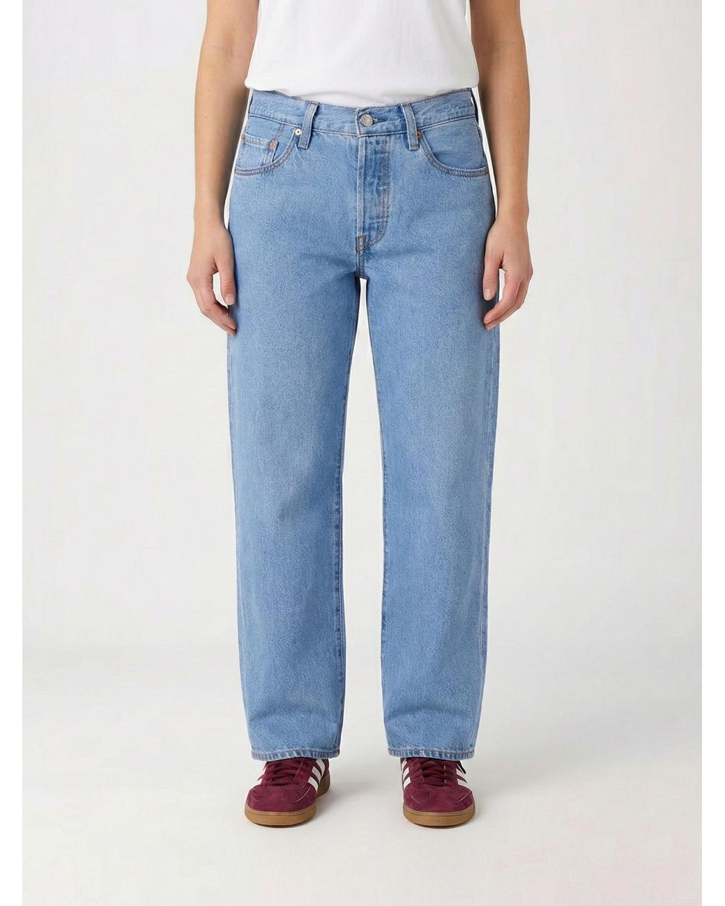 Levi's Blue 501 Straight Jeans