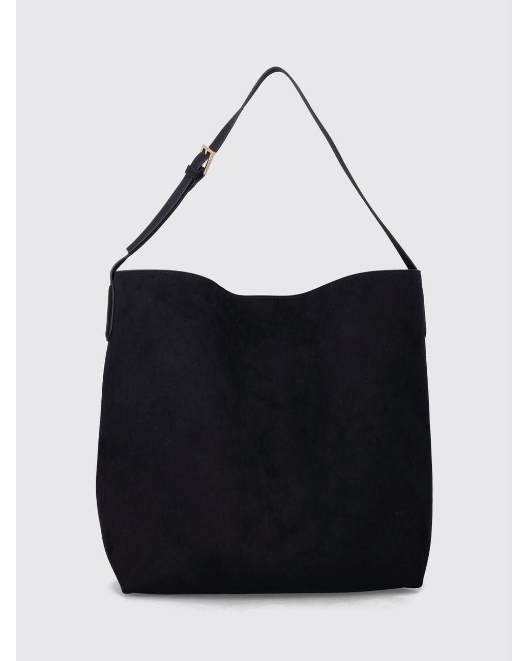 THEMOIRÈ Black ThemoirÈ Themoiré Suede-Effect Vegan Leather Shoulder Bag With Crocodile Print