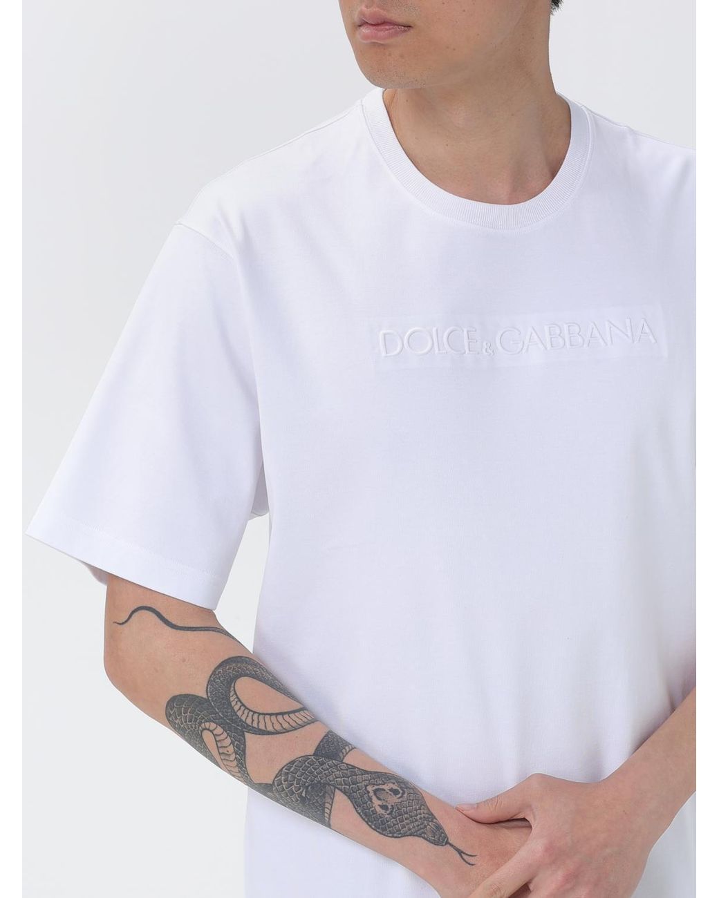 Dolce & Gabbana White Dolce &Amp Gabbana Basic Cotton T-Shirt for men