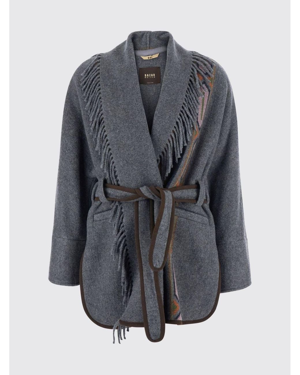 Bazar Deluxe Gray Short Robe Coat