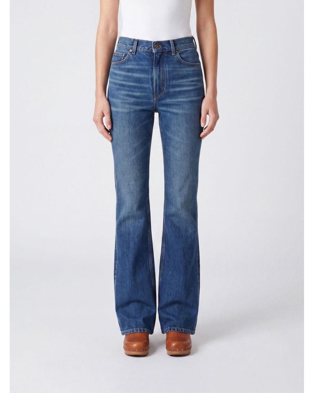 Chloé Blue ChloÉ High-Waisted Five-Pocket Flared Jeans