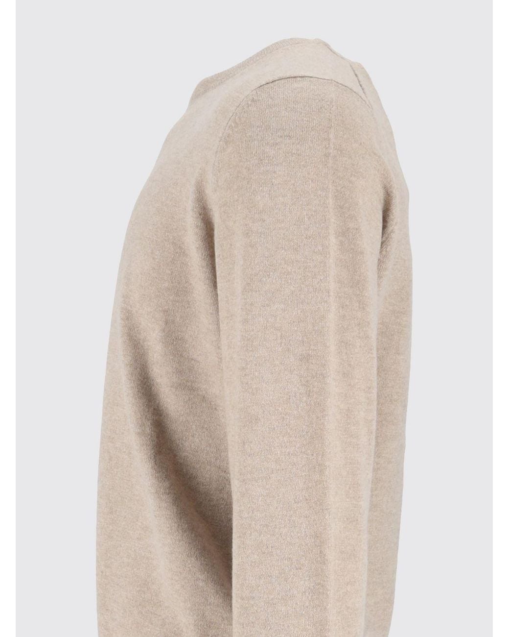Ballantyne Blue Long-Sleeved Ribbed Crewneck Sweater for men