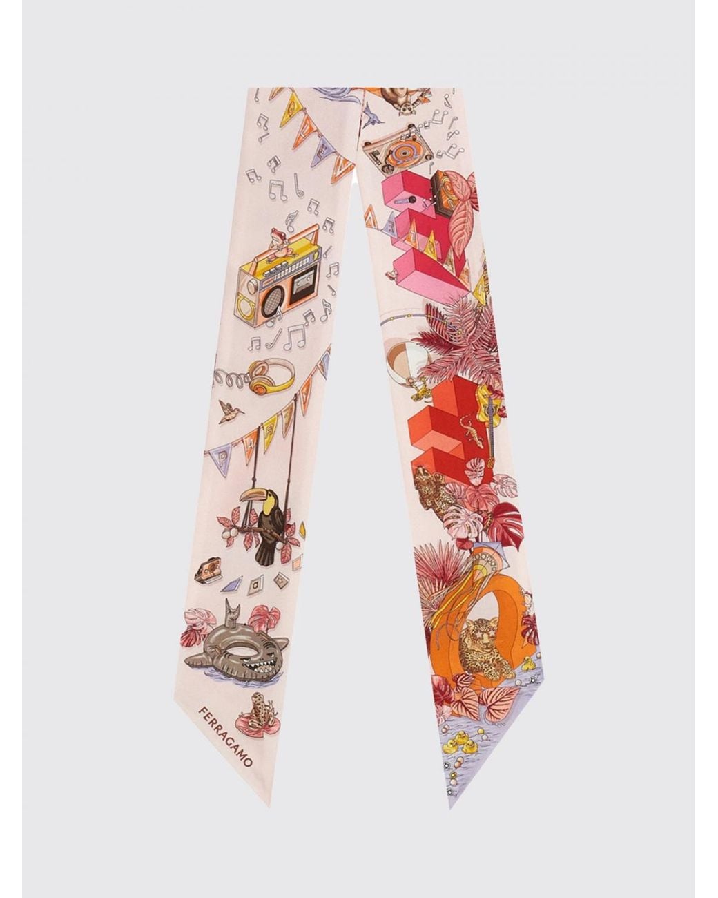 Ferragamo White Scarf