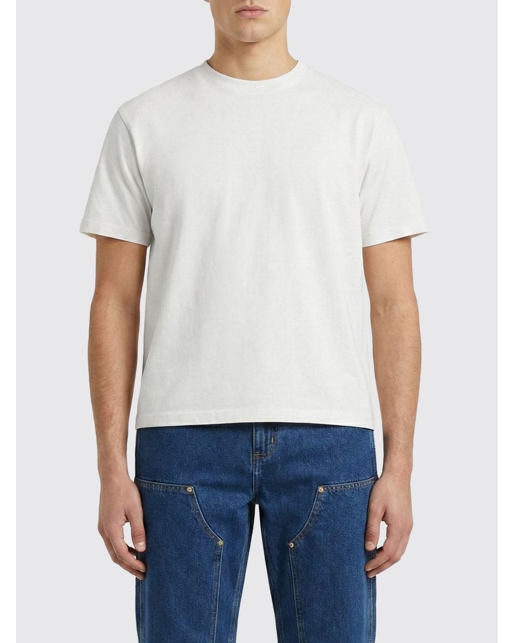 Y-3 White Basic Cotton T-Shirt for men