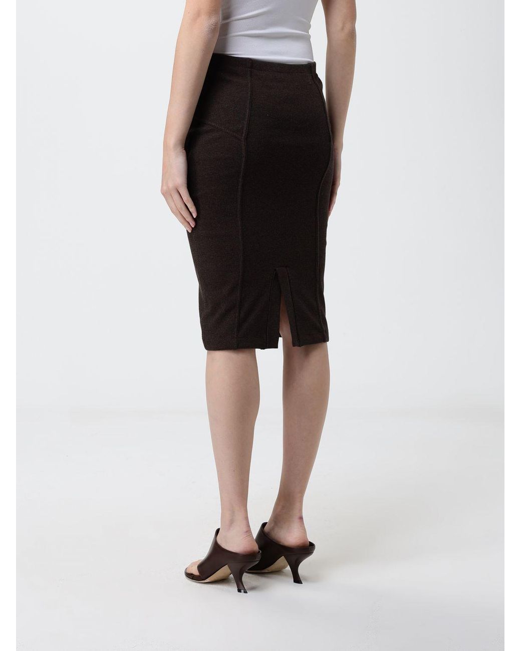 Magliano Black Stretch Jersey Midi Skirt