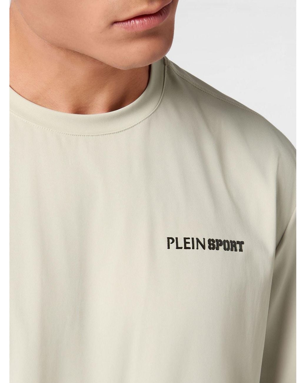 Philipp Plein Natural Cotton T-Shirt With Logo for men