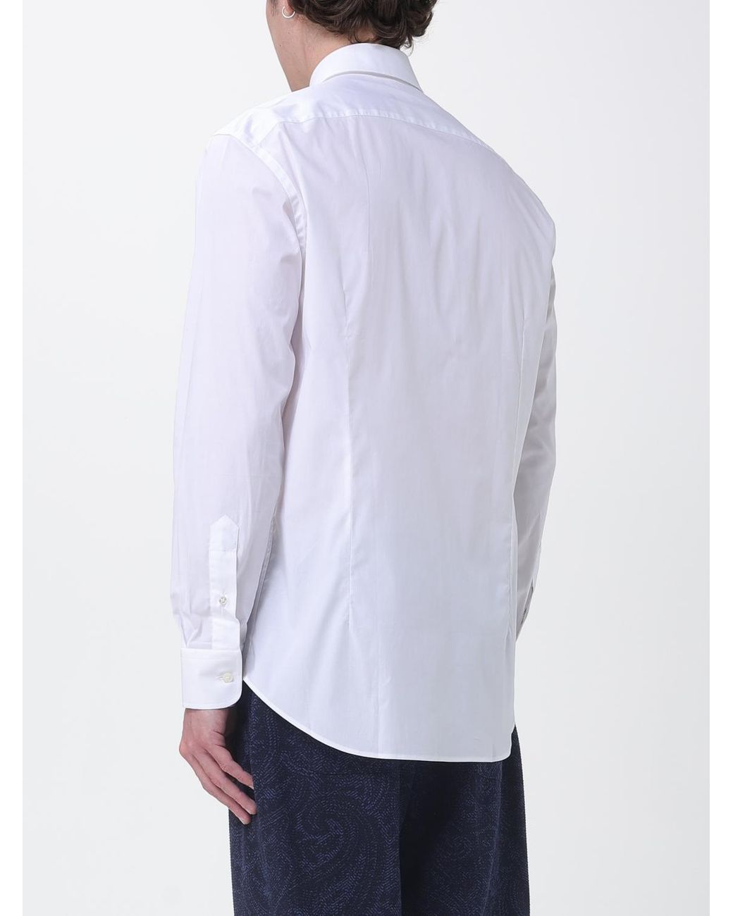 Etro White Classic Stretch Cotton Shirt for men