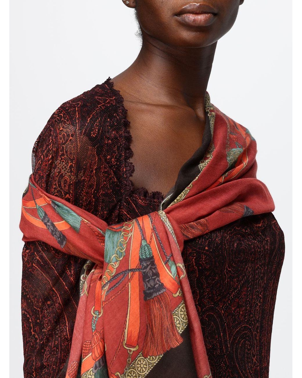 Etro Red Neck Scarf