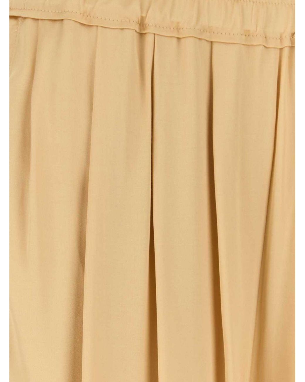 Isabel Marant Natural Nolia High-Waisted Wide-Leg Viscose Trousers