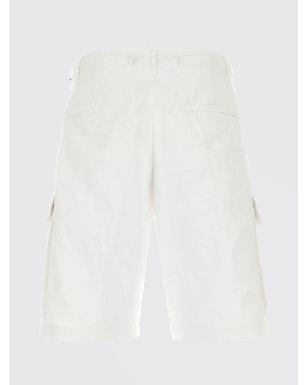 DSquared² White Cotton Cargo Shorts for men