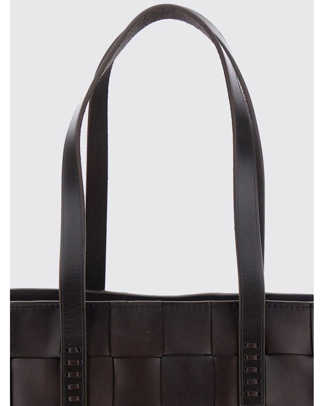 Dragon Diffusion Black Japan Woven Calfskin Leather Handbag With Double Handles