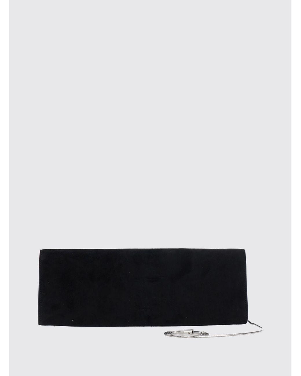 Jonathan Simkhai White Crystal-Embellished Suede Clutch With Chain Strap