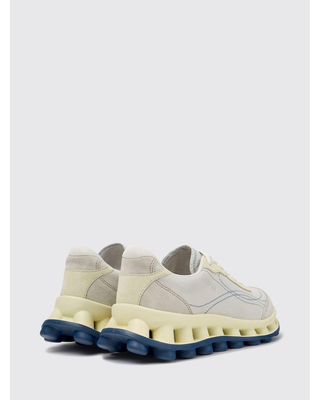 Camper White Pelotissima Leather And Nubuck Trainers With Xl Extralight Sole for men