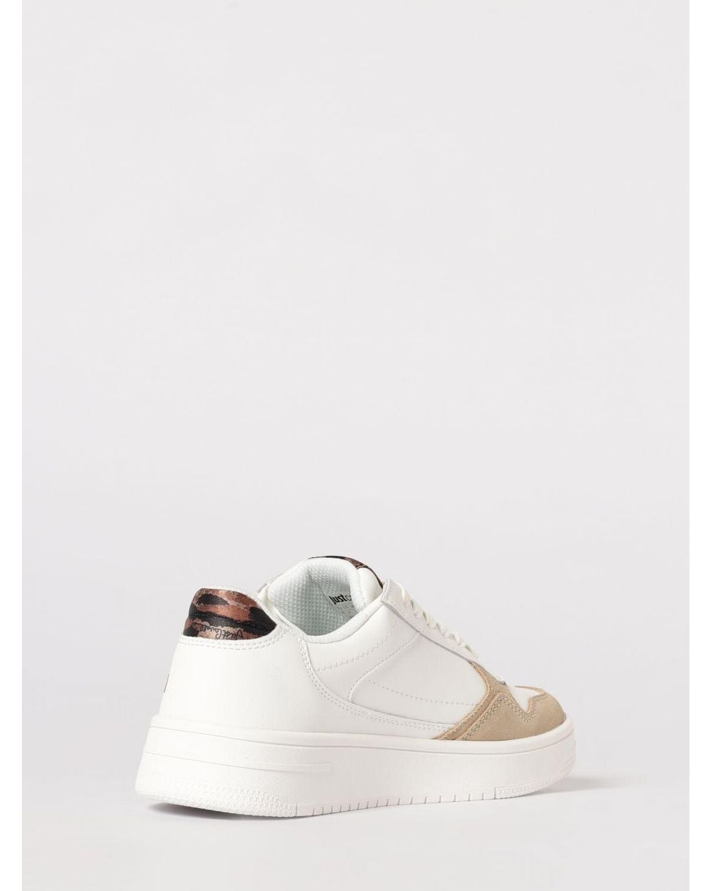 Just Cavalli Natural Leather Sneakers