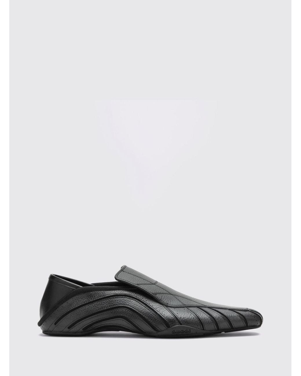 Gucci White Calfskin Slip-On Sneakers With Web Detail for men