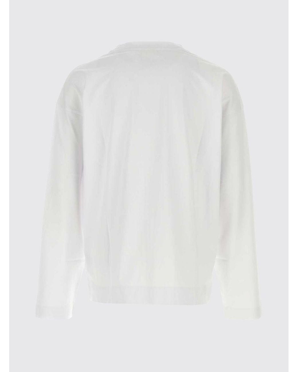 Dries Van Noten White Relaxed Fit Long-Sleeved Cotton T-Shirt for men