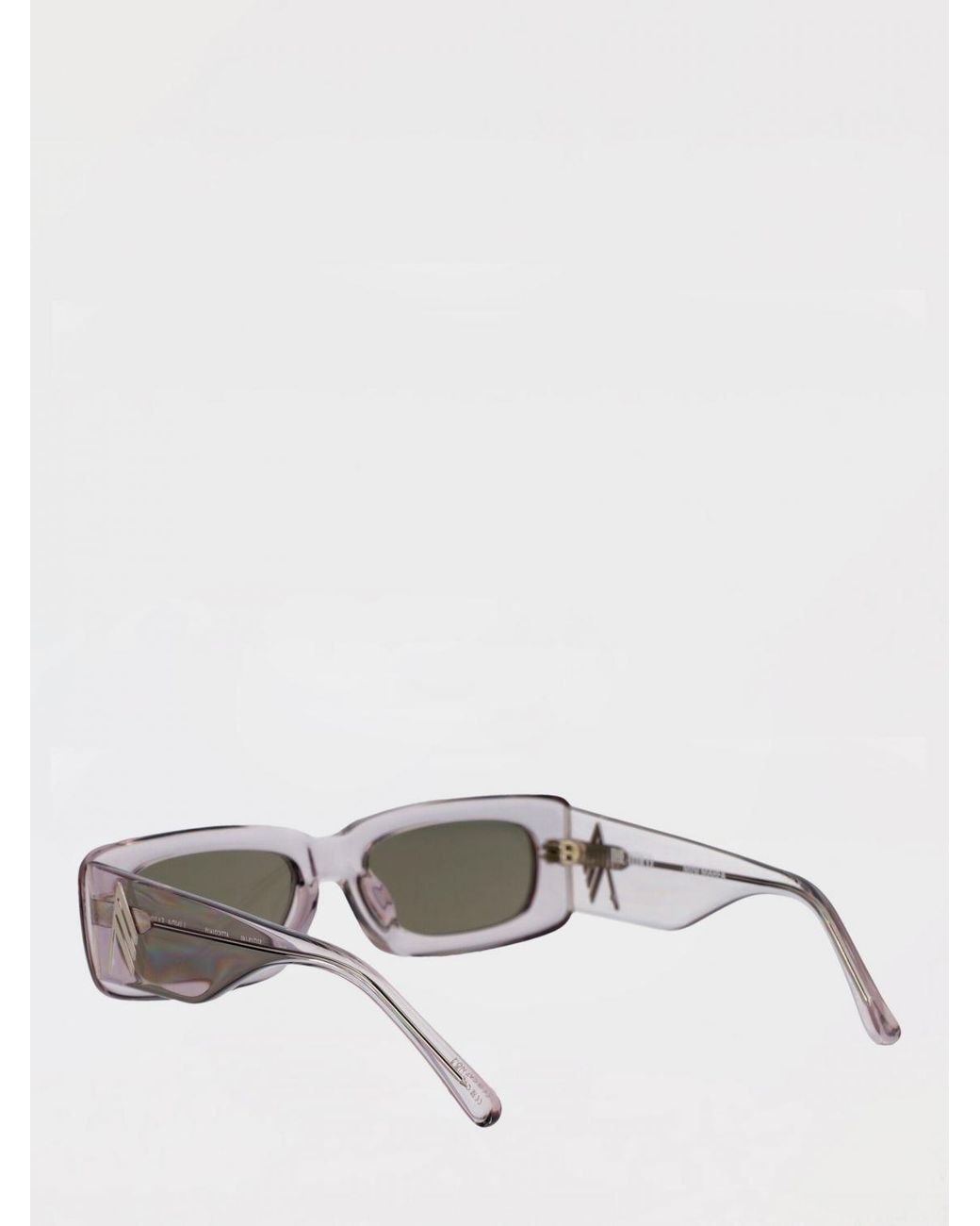 The Attico White Linda Farrow X Mini Marfa Acetate Sunglasses